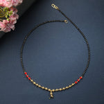 Thumbnail for AanyaCentric Gold-plated Jewelry Combo: Elegant Short Mangalsutra, Finger Ring, and American Diamond Earrings Set - Distacart