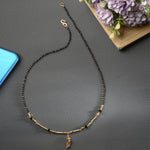 Thumbnail for AanyaCentric Gold-plated Jewelry Combo: Elegant Short Mangalsutra, Finger Ring, and American Diamond Earrings Set - Distacart