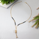 Thumbnail for AanyaCentric Gold-plated Jewelry Combo: Elegant Short Mangalsutra, Finger Ring, and American Diamond Earrings Set - Distacart