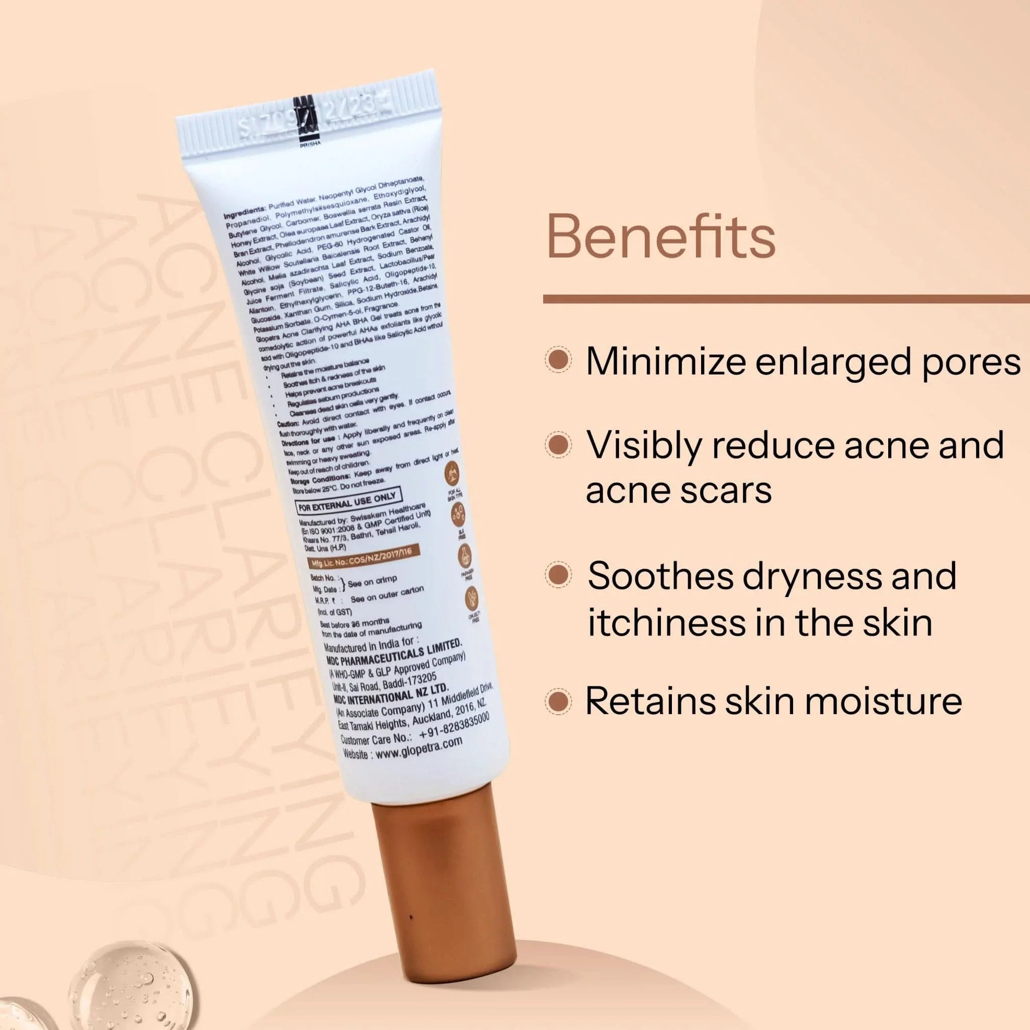 Glopetra Acne Clarifying Aha Bha Gel - Dista