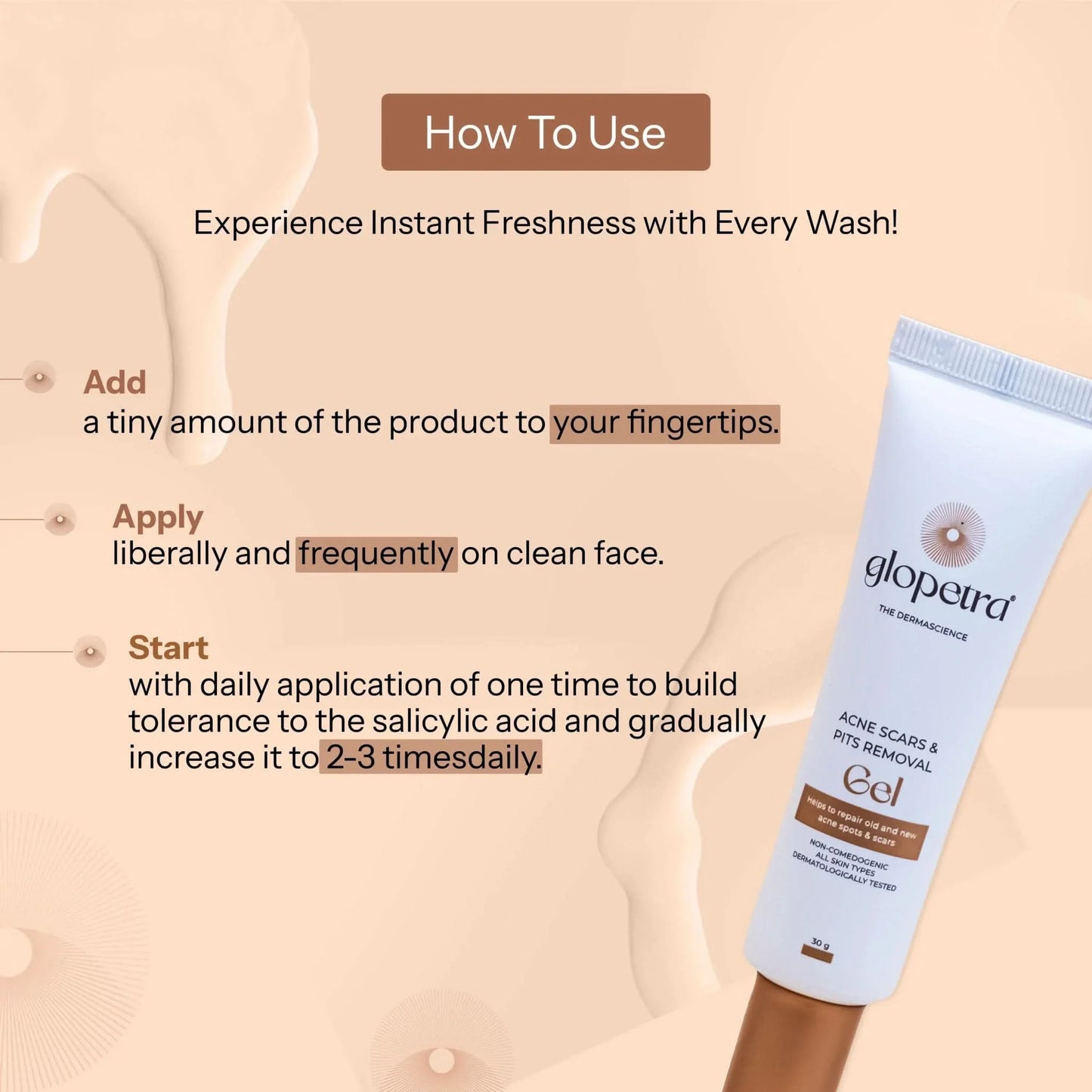 Glopetra Acne Scars & Pits Removal Gel - Dista