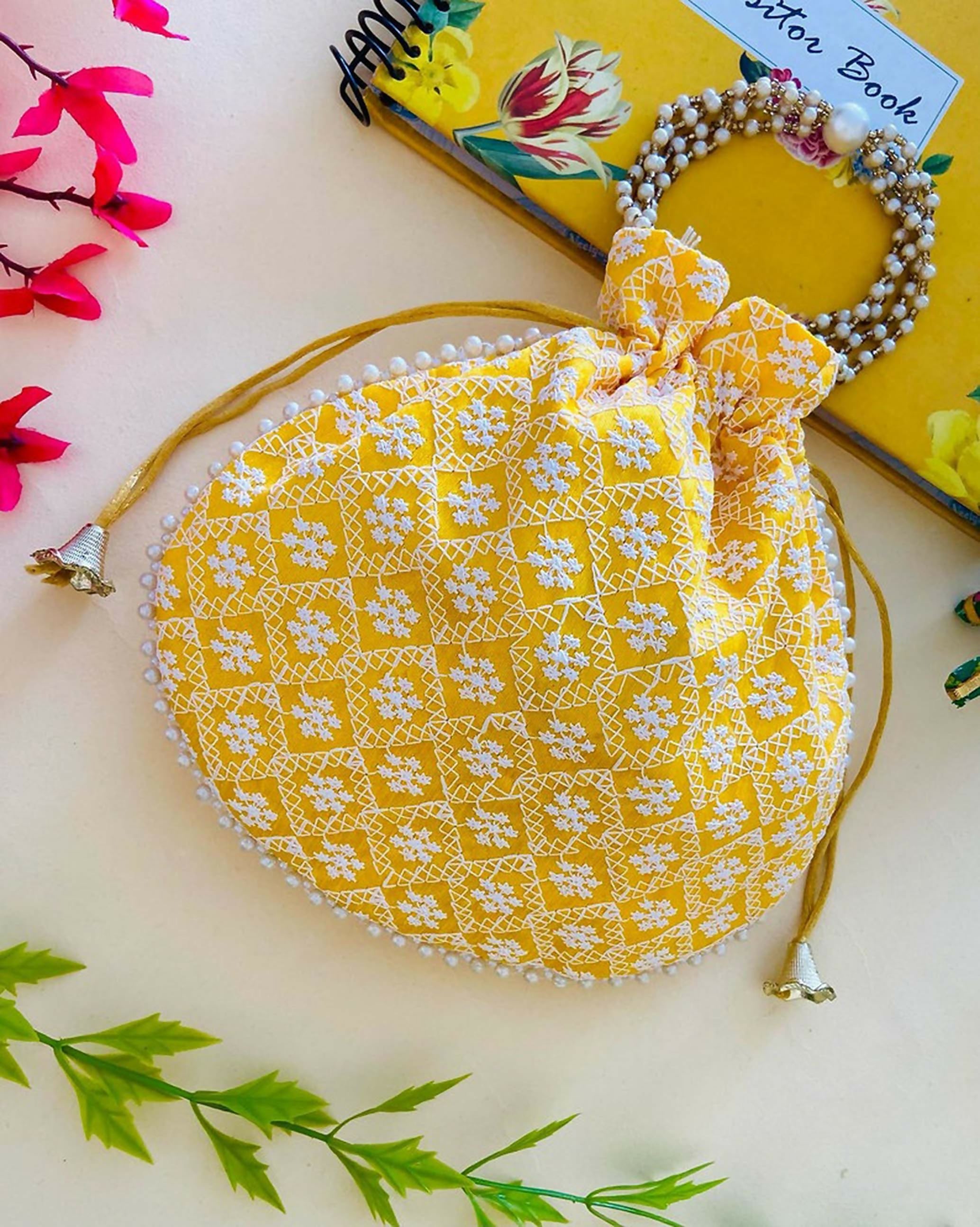 Joban Fashion Potli Bags - Yellow - Dista