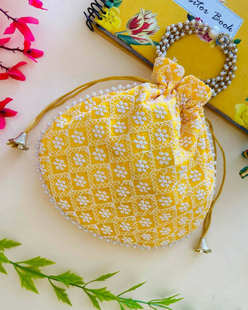 Joban Fashion Potli Bags - Yellow - Dista