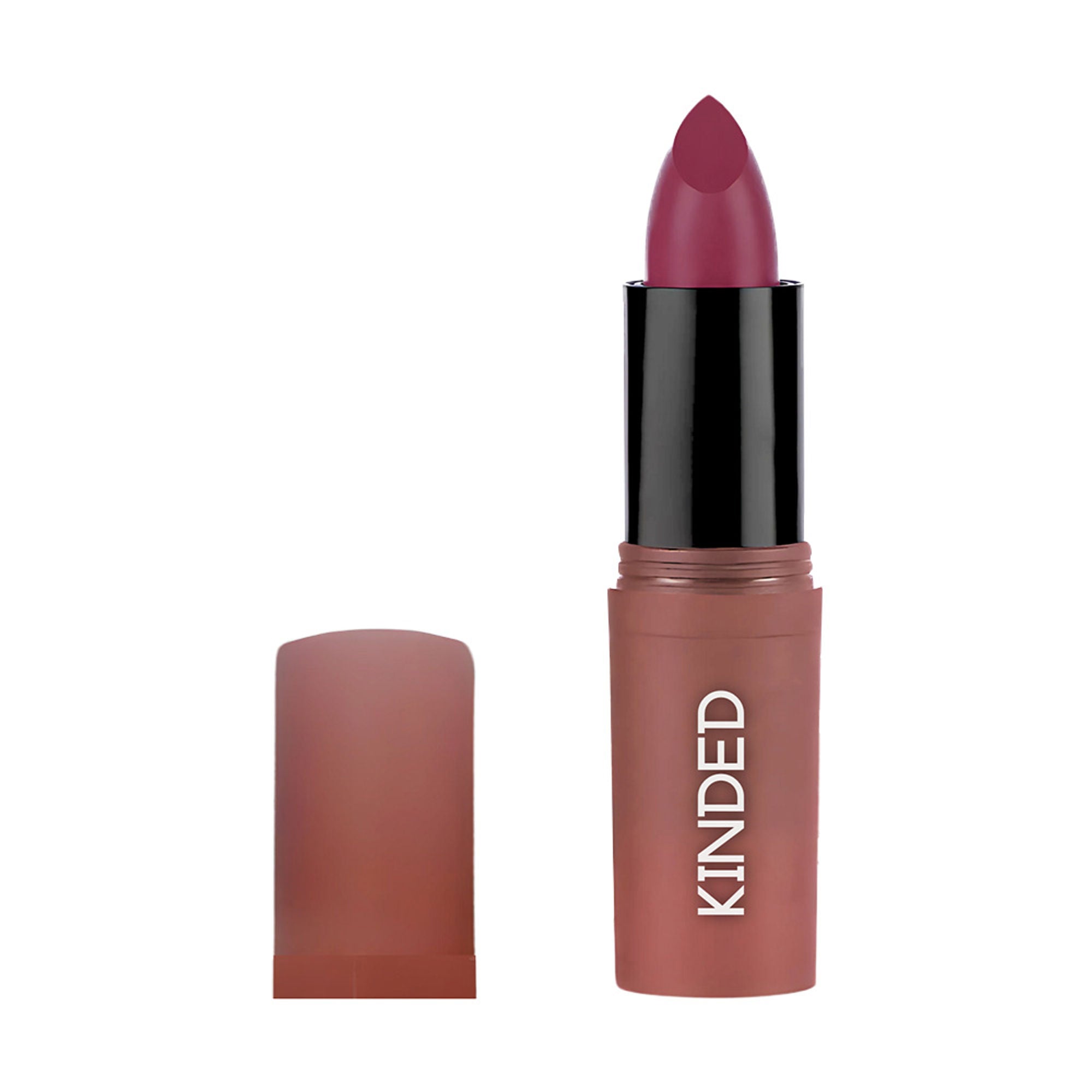 kinded satin saga bullet creamy lipstick with satin finish vitamin e 03 fine wine