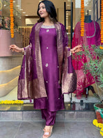 Thumbnail for Kalini Ethnic Motifs Printed Kurta with Trousers & Dupatta - Distacart