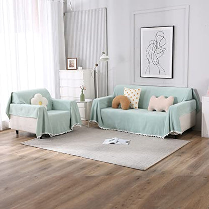 HOKIPO Chenille Sofa Cover Thick and Soft Throw 3 Seater - Dista