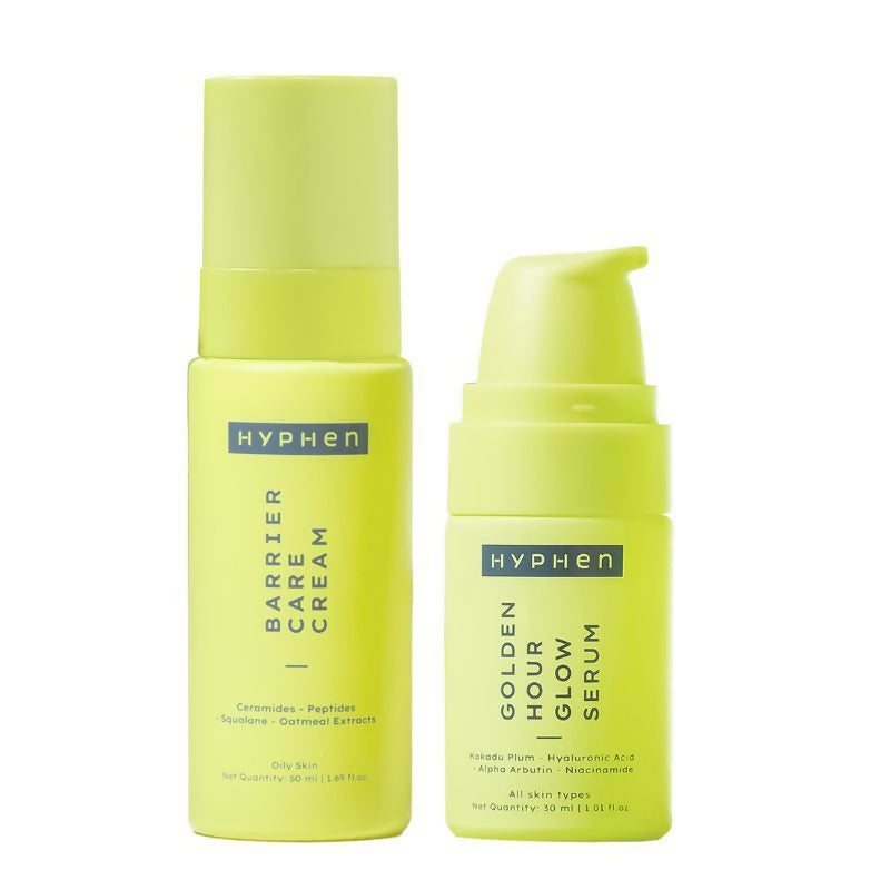 Hyphen By Kriti Sanon Daily Night Care Routine with Glow Serum & Barrier Care Cream For Oily & Combination Skin - Distacart