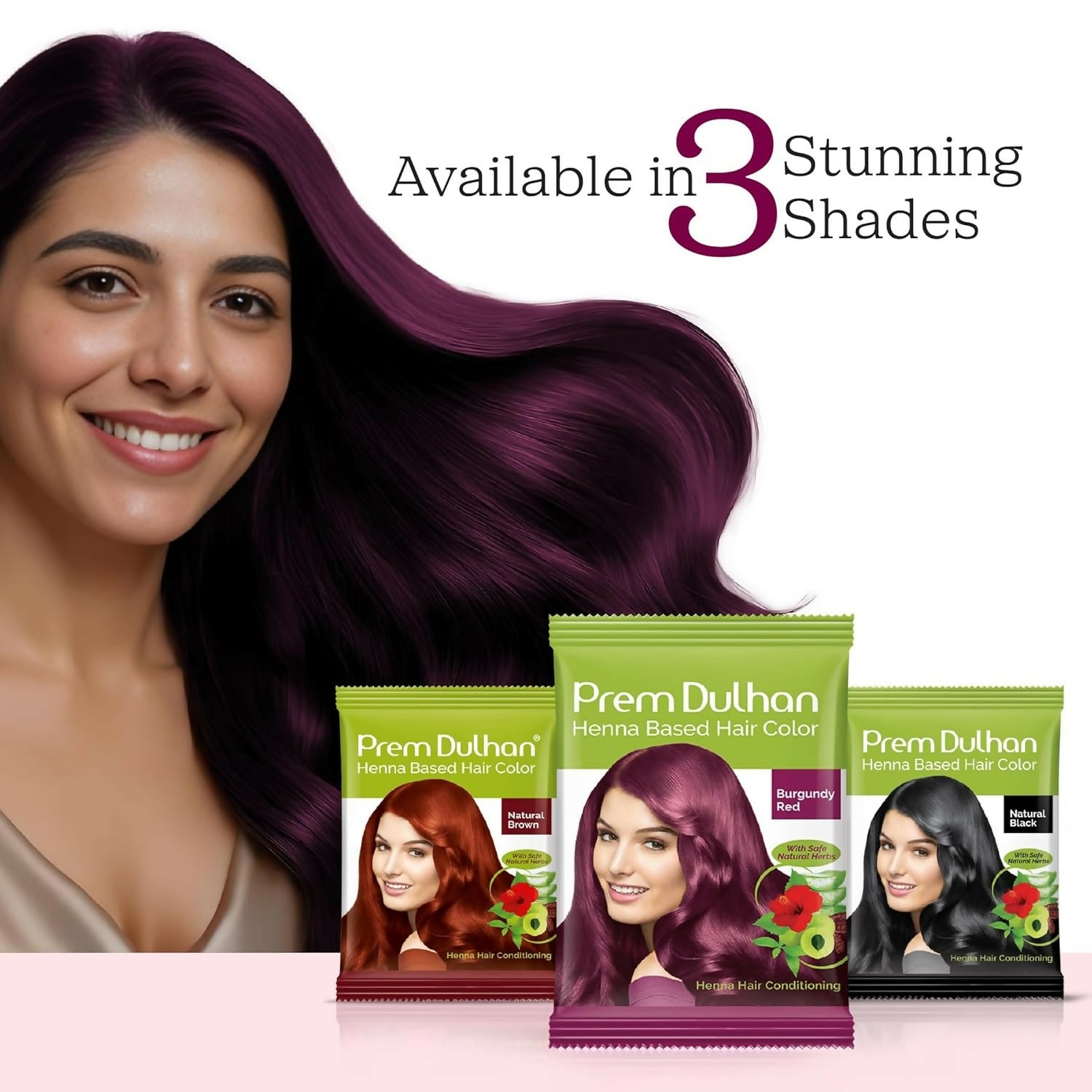 Prem Dulhan Burgundy Red Henna Based Hair Color - Distacart
