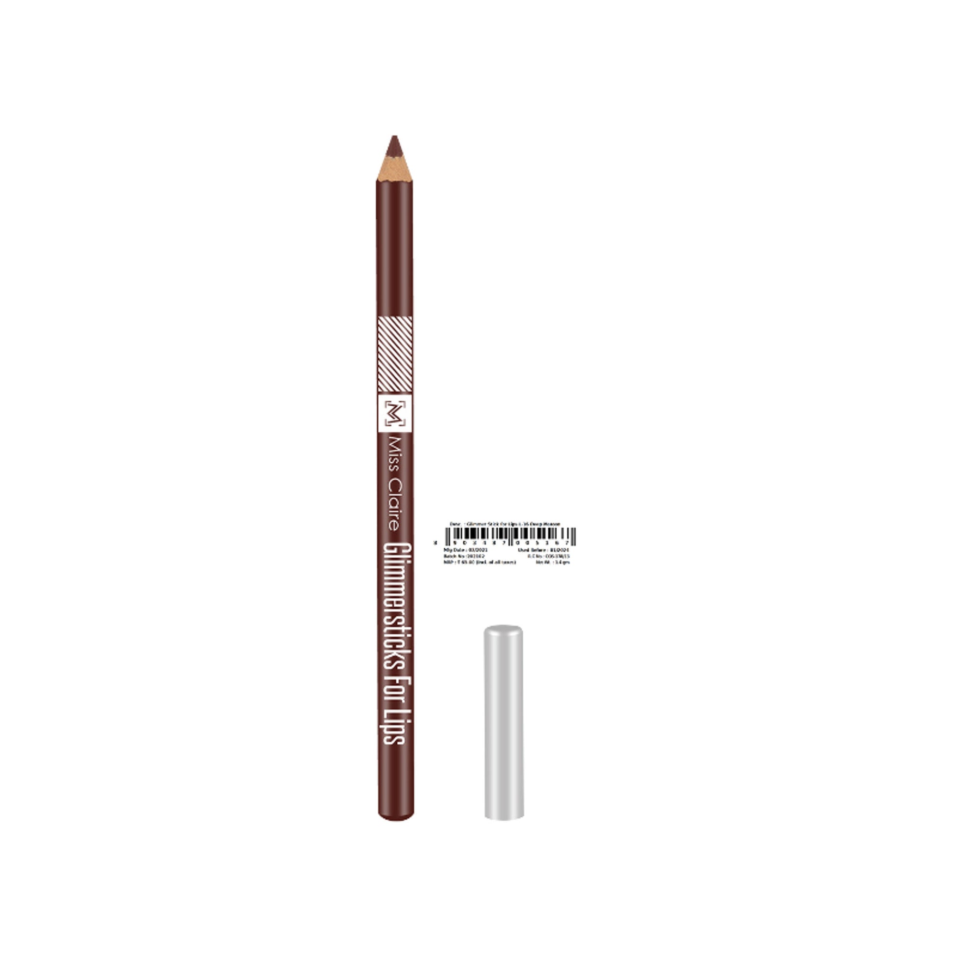 Miss Claire Glimmersticks For Lips - Deep Maroon L-16 - Distacart