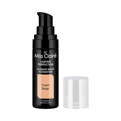 Miss Claire Lasting Perfection Ultimate Wear Foundation - 21 Cream Beige - Distacart