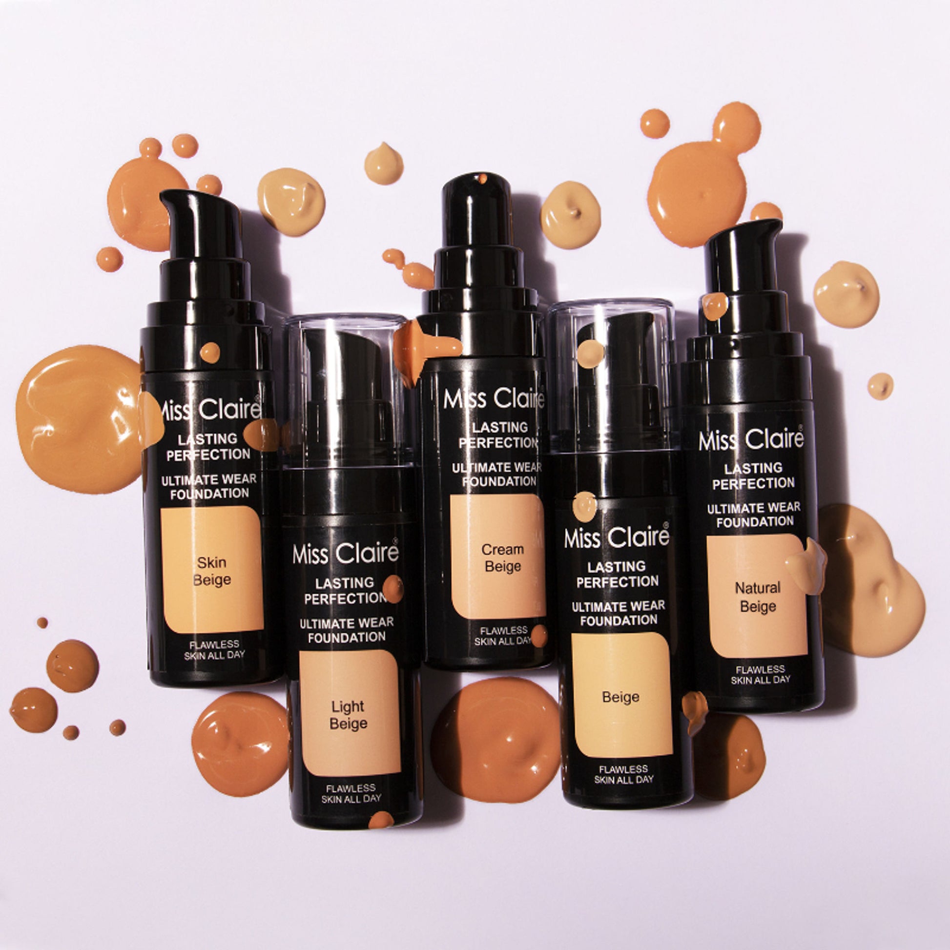 Miss Claire Lasting Perfection Ultimate Wear Foundation - 21 Cream Beige - Distacart