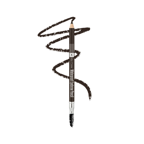 Miss Claire Waterproof Eyebrow Pencil With Mascara Brush - 02 Dark Brown