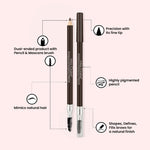 Thumbnail for Miss Claire Waterproof Eyebrow Pencil With Mascara Brush - 02 Dark Brown