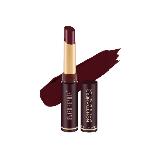 Swiss Beauty Non-Transfer Matte Lipstick - 10 Wine Blush