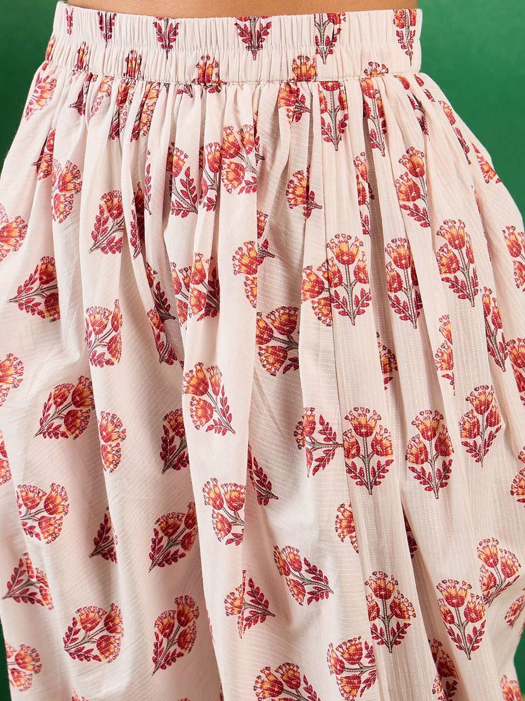 Sangria Printed Pure Cotton Kurta With Dhoti Pants - Distacart