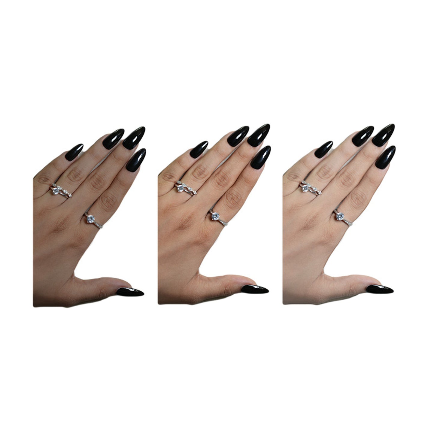 SOEZI Black Beauty Reusable Press On Nails - Application Kit - Distacart