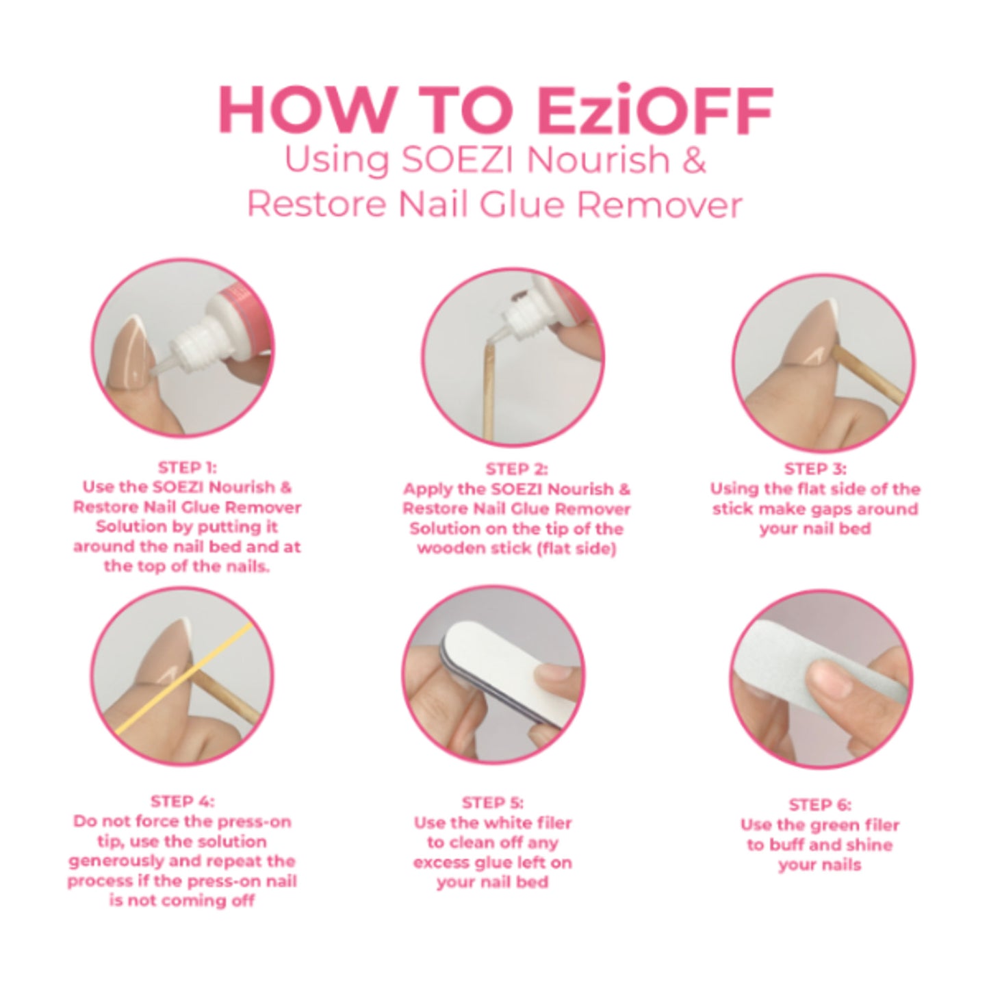 SOEZI Oh La La Reusable Press On Nails - Application Kit - Distacart