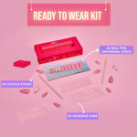 Thumbnail for SOEZI Ballsy Blues Reusable Press On Nails - Ready To Wear Kit - Distacart