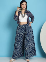Thumbnail for TAG 7 Women Paisley Printed Flared Palazzos