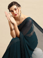 Thumbnail for Anouk Embellished Beads and Stones Pure Georgette Saree - Distacart