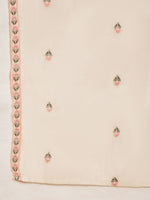 Thumbnail for Sangria Embroidered Pure Cotton Regular Kurta & Trousers With Dupatta