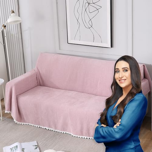 HOKIPO Chenille Sofa Cover Thick and Soft Throw 3 Seater - Dista