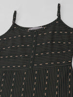 Thumbnail for Ode by House of Pataudi Cotton Geometric Texture Shoulder Straps Kurta - Distacart