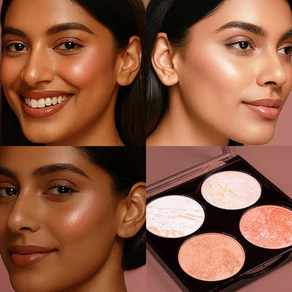 Makeup Revolution Highlighter Cheek Kit - Take A Breather - Distacart