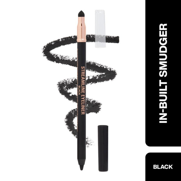 Makeup Revolution Streamline Waterline Eyeliner Pencil-Ultra Creamy Smudge Proof Smokey Looks - Black