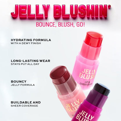 Makeup Revolution Jelly Blush Stick Lip and Cheek Stain - Peach Orange - Distacart