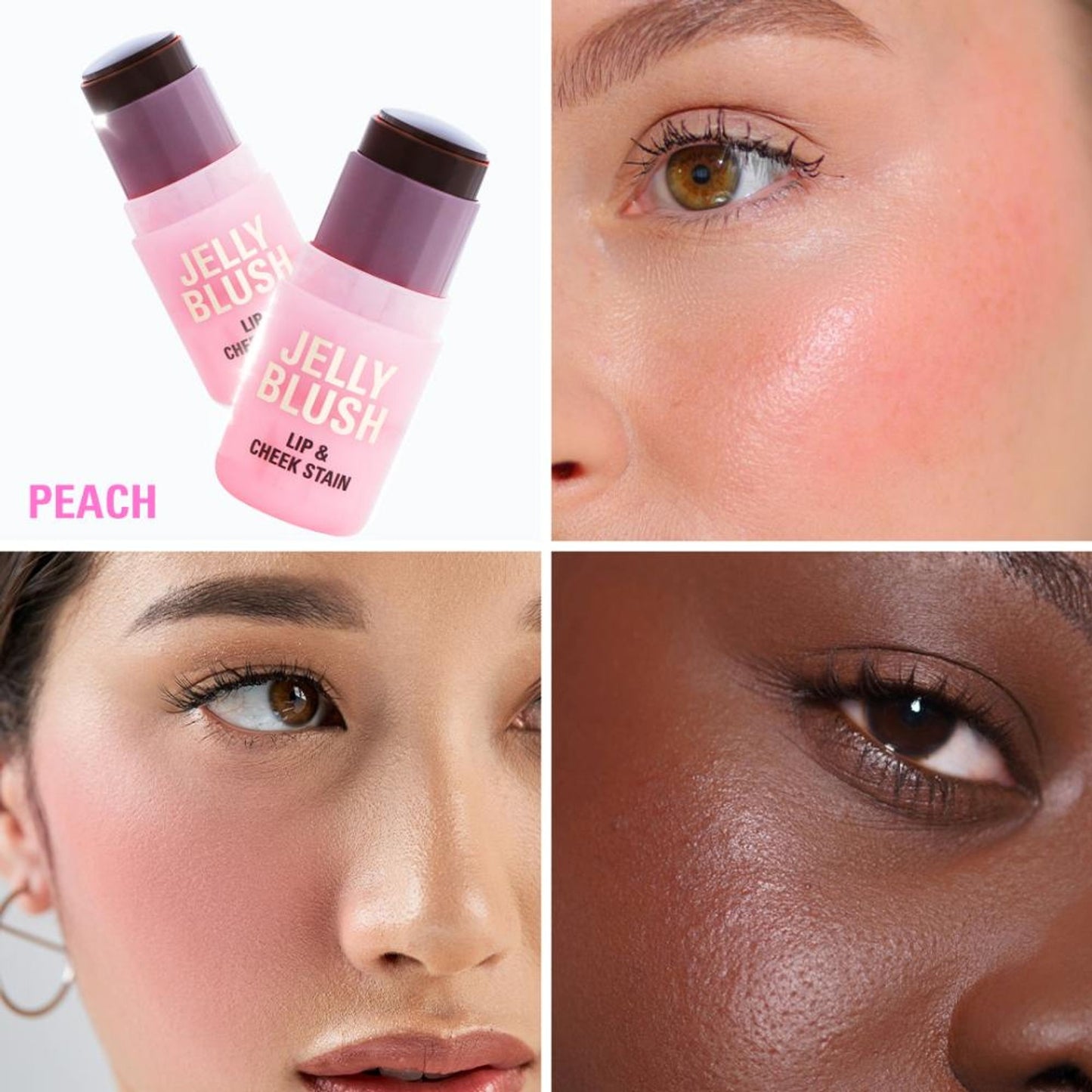 Makeup Revolution Jelly Blush Stick Lip and Cheek Stain - Peach Orange - Distacart