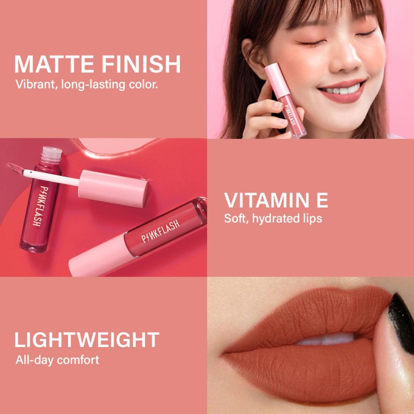 PINKFLASH Melting Matte Lip Cream - O02 Oops - Distacart