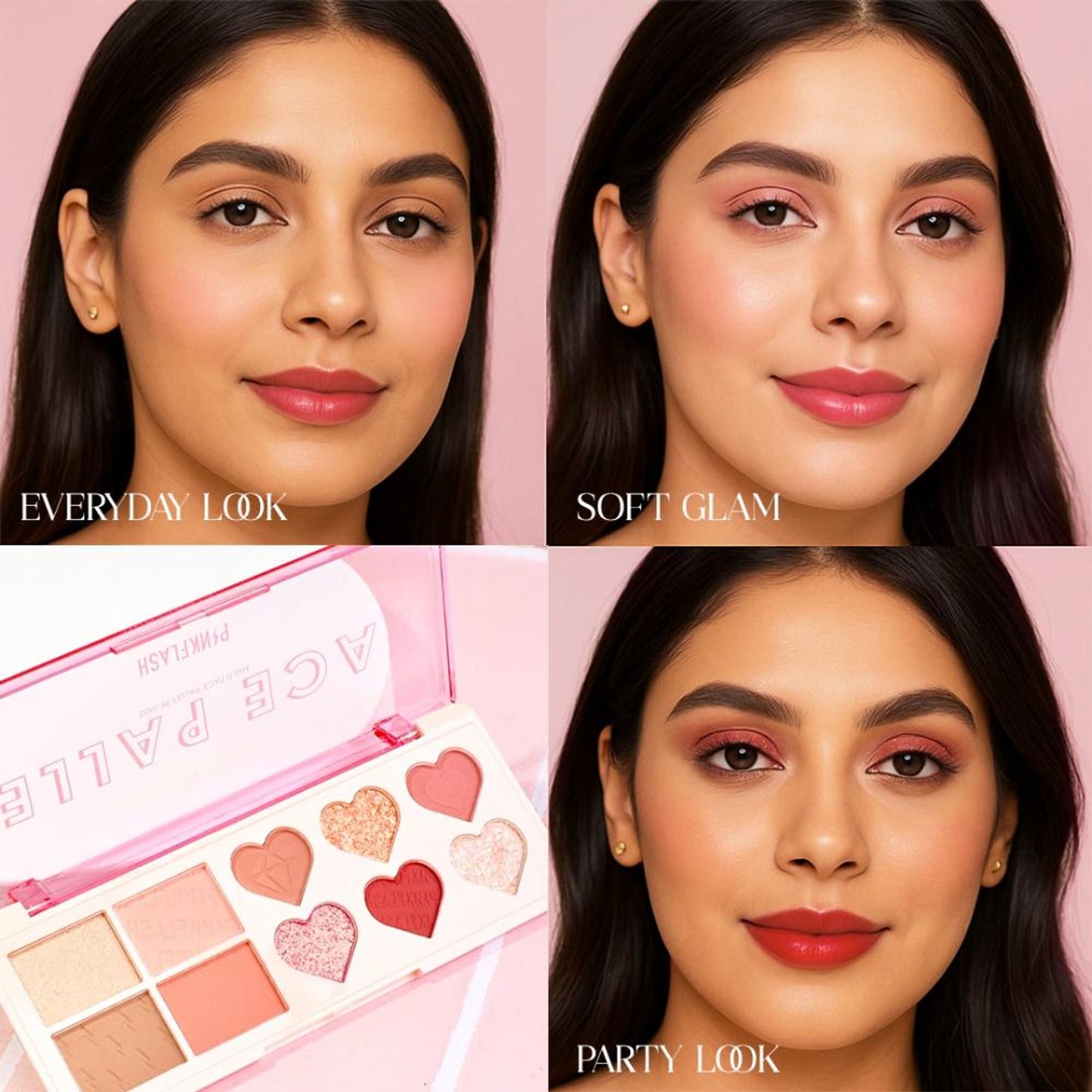 PINKFLASH Multi Face Palette - 02 Strawberry Ice - Distacart