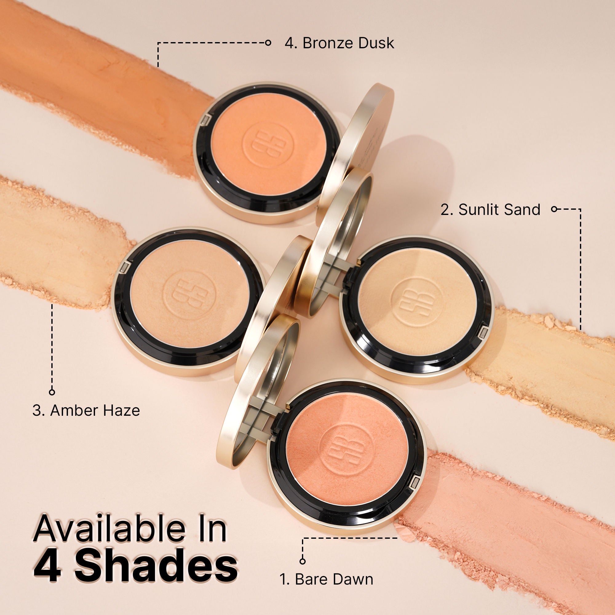 Swiss Beauty Born To Last 3-In-1 Skin Perfection Compact With Vitamin E - 3. Amber Haze - Distacart