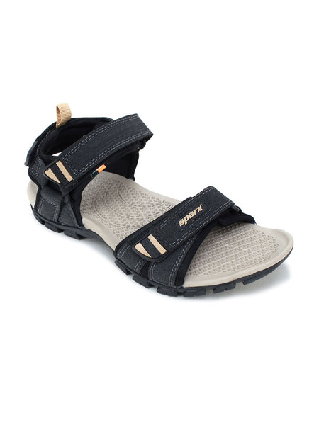 Sparx Men SS-481 Black and Beige Sports Sandals