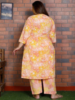 Thumbnail for Swasti Women Floral Printed Regular Sequinned Pure Cotton Kurta with Trousers & With Dupatta - Distacart