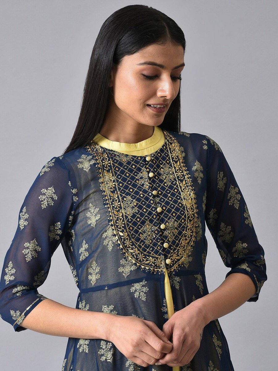 AURELIA Ethnic Motifs Print Maxi Ethnic Dress - Distacart