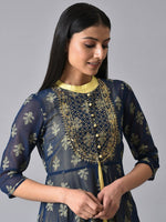 Thumbnail for AURELIA Ethnic Motifs Print Maxi Ethnic Dress