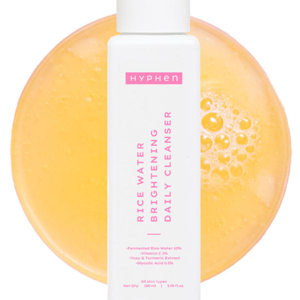 Hyphen By Kriti Sanon Rice Water Face Brightening Daily Cleanser, Reduce Pigmentation & Dark Spots, Brightens & Even Tones Skin, Moisturizes Skin - Distacart