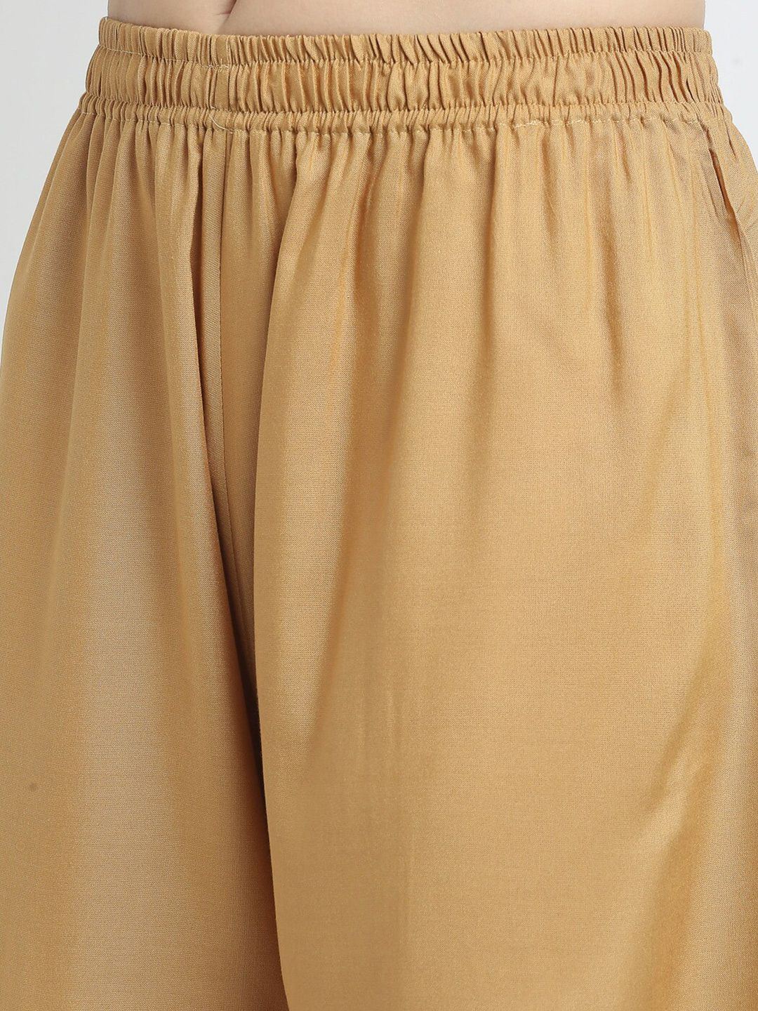 TAG 7 Women Beige Solid Flared Palazzo