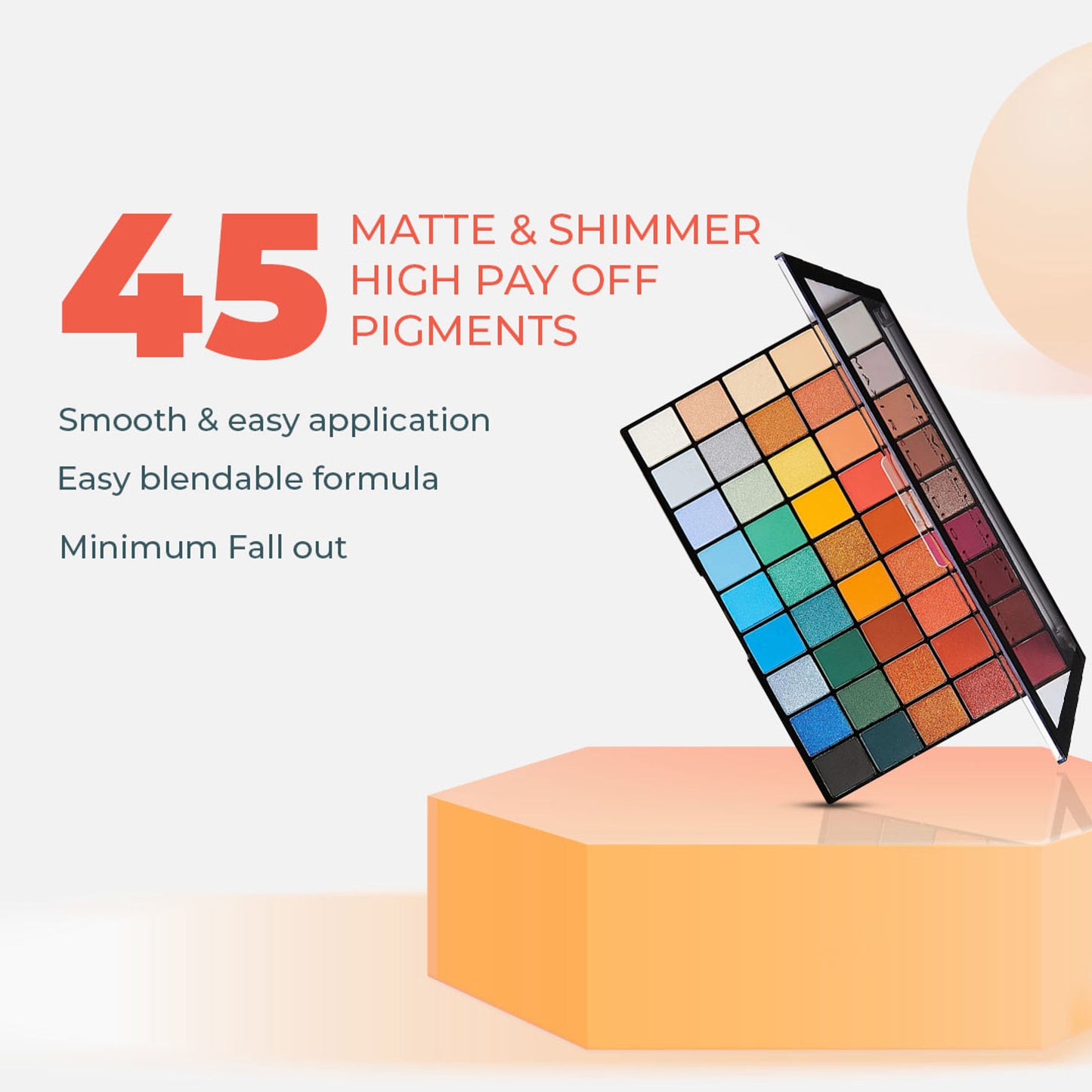 Makeup Revolution Maxi Reloaded Eyeshadow Palette - 45 Shades-Shimmer & Easy Blendable - Big Shot - Distacart