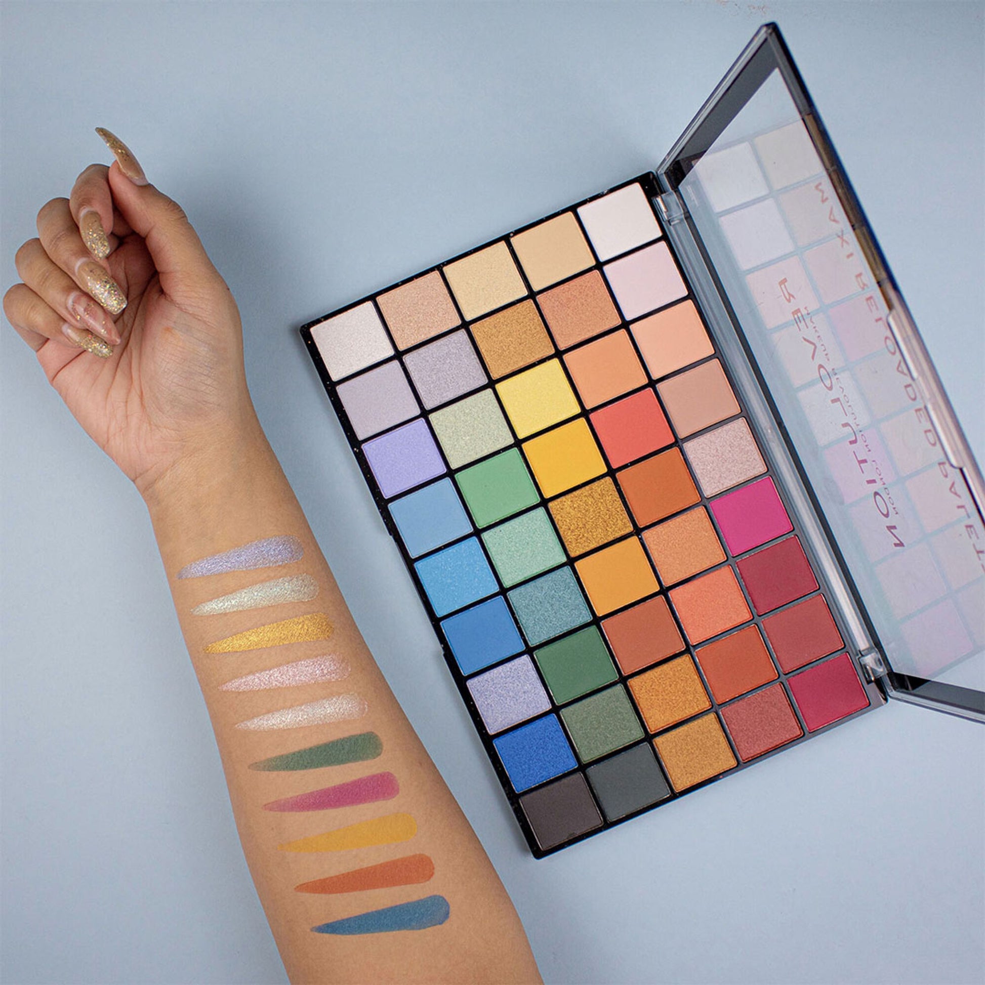 Makeup Revolution Maxi Reloaded Eyeshadow Palette - 45 Shades-Shimmer & Easy Blendable - Big Shot - Distacart