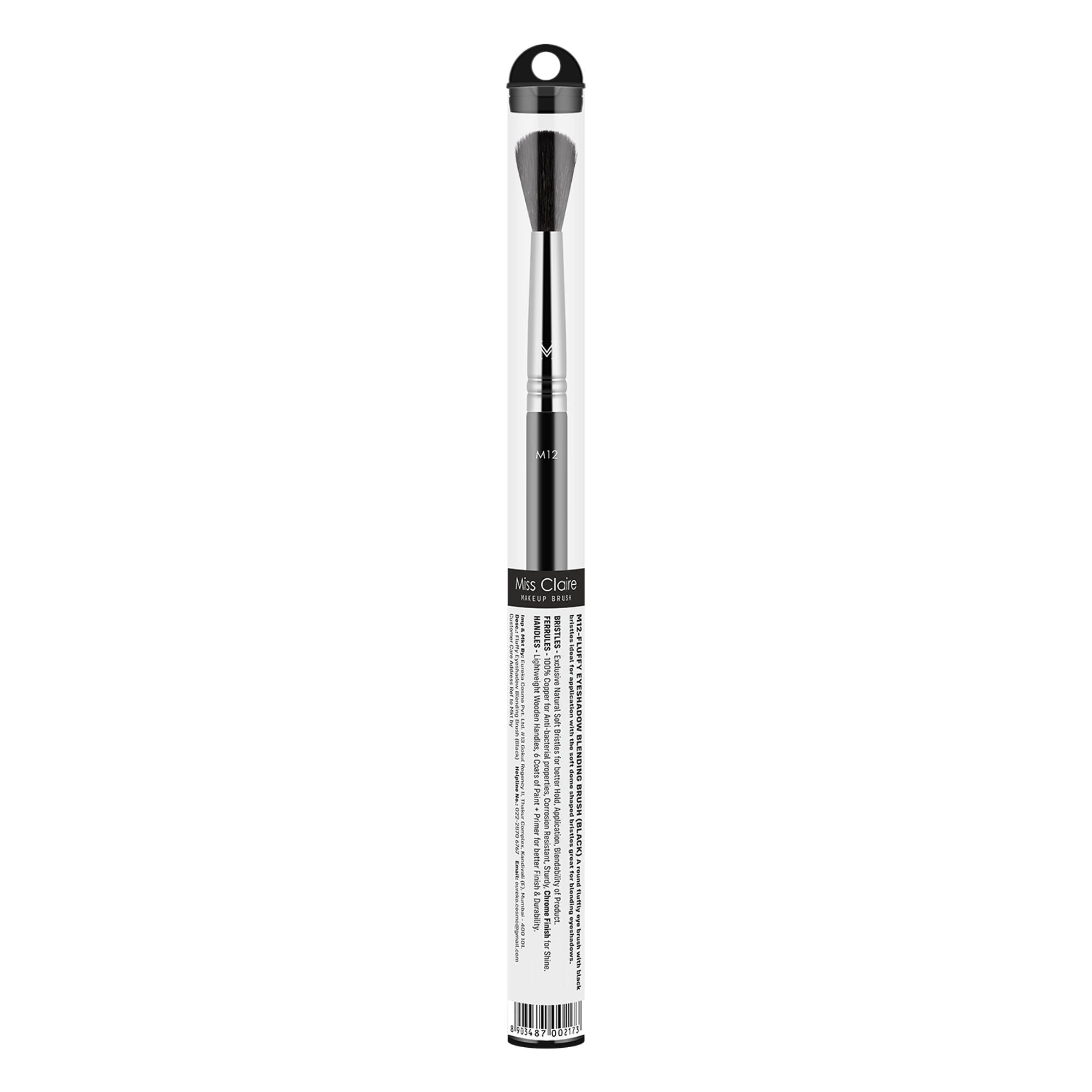 Miss Claire M12 - Fluffy Eyeshadow Blending Brush (Black) - Chrome