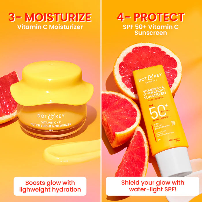 Dot & Key CSMS (Cleanser, Serum, Moisturizer, Sunscreen) Vitamin C Combo