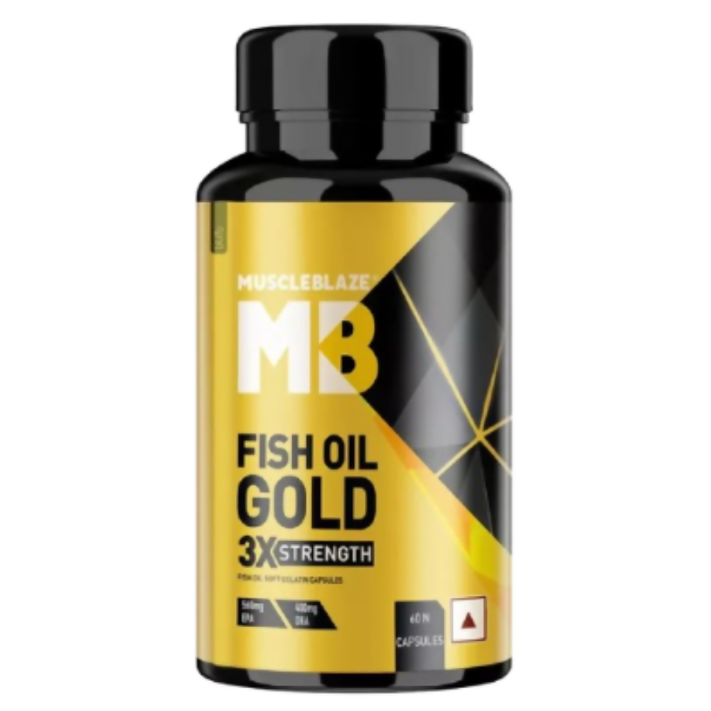 MuscleBlaze Omega 3 Fish Oil Gold Capsules