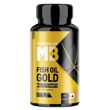 MuscleBlaze Omega 3 Fish Oil Gold Capsules - Distacart