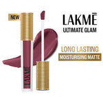 Thumbnail for Lakme Ultimate Glam Matte Liquid Lipstick - Muave Ecstasy