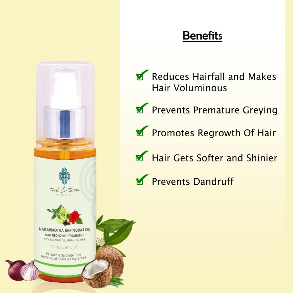 Teal and Terra Nagarmotha Bhringraj Hair Oil - Dista