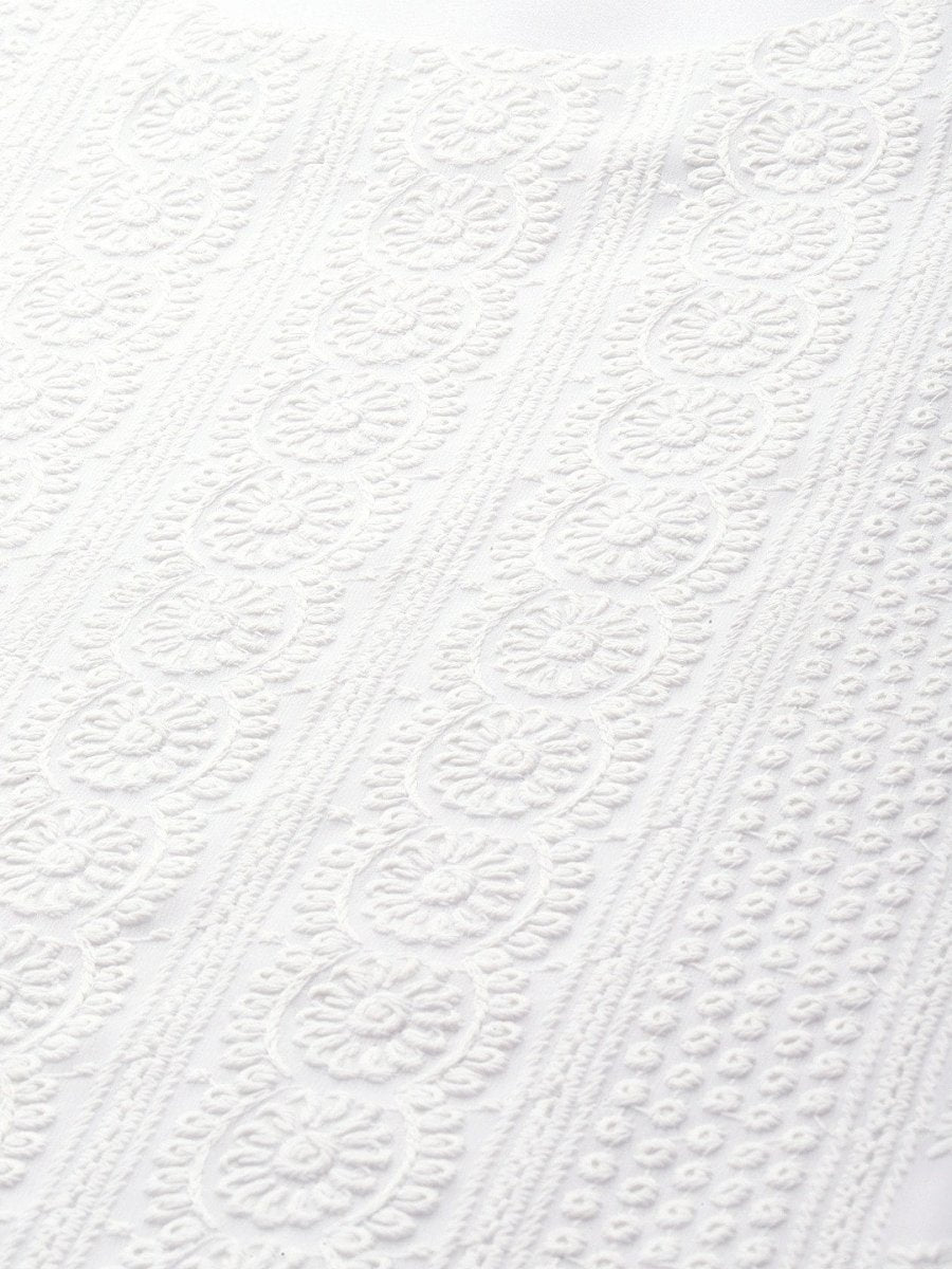 Anouk Women White Chikankari Embroidered Kurta with Palazzos - Distacart