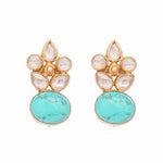 Thumbnail for Nuyug 22K Gold Plated Turquoise Bloom Studs